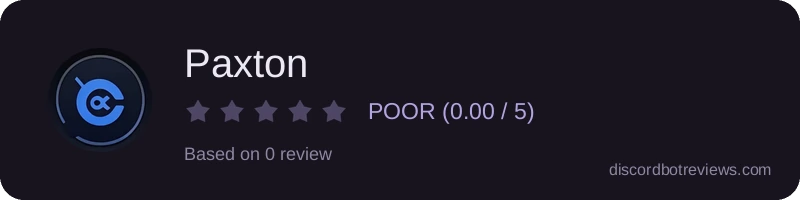 Rating widget preview for Paxton