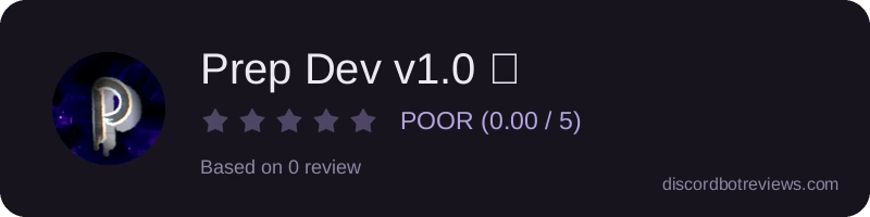 Rating widget preview for Prep Dev v1.0 🛠