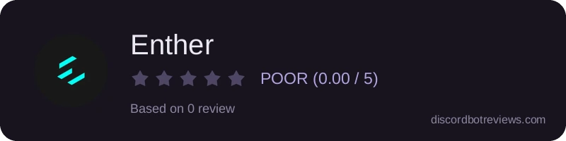 Rating widget preview for Enther