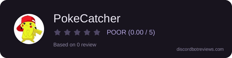 Rating widget preview for PokeCatcher