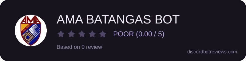 Rating widget preview for AMA BATANGAS BOT