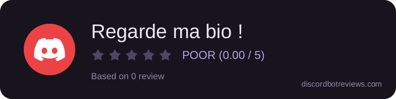 Rating widget preview for Regarde ma bio !