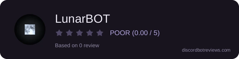 Rating widget preview for LunarBOT