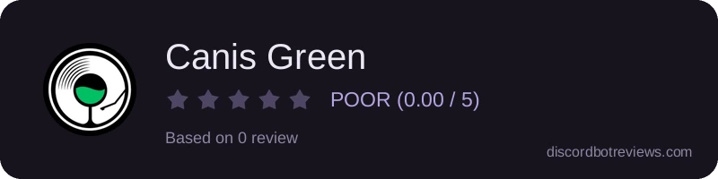 Rating widget preview for Canis Green