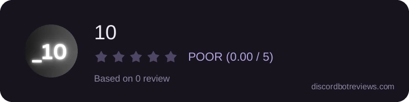 Rating widget preview for 10