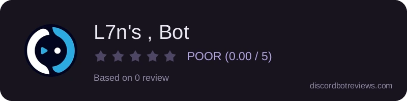 Rating widget preview for L7n's , Bot