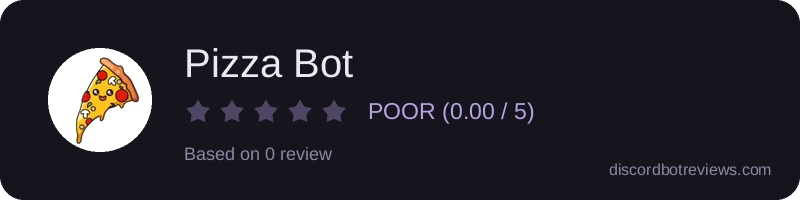 Rating widget preview for Pizza Bot