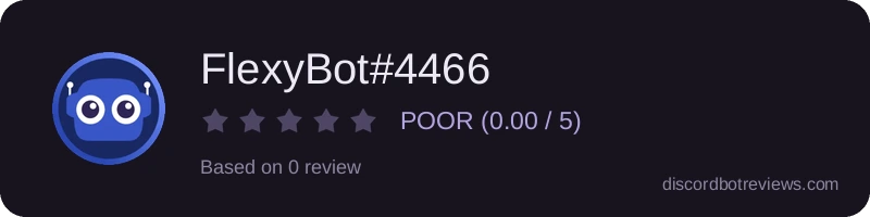 Rating widget preview for FlexyBot#4466