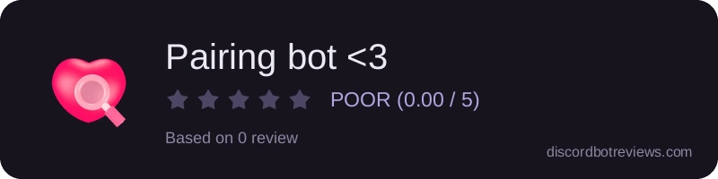 Rating widget preview for Pairing bot <3