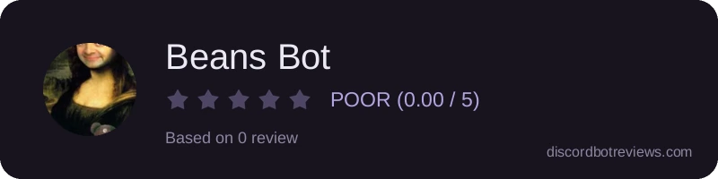 Rating widget preview for Beans Bot