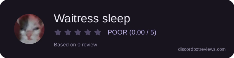 Rating widget preview for Waitress sleep