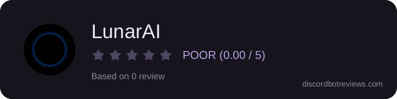 Rating widget preview for LunarAI