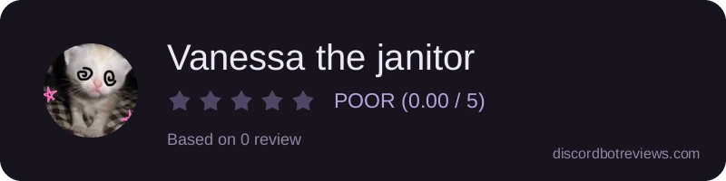 Rating widget preview for Vanessa the janitor
