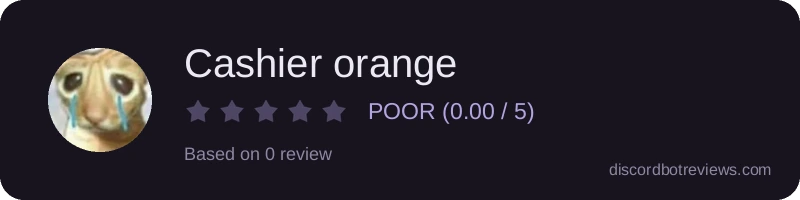 Rating widget preview for Cashier orange