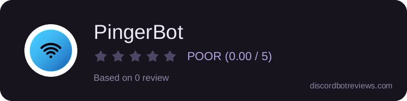 Rating widget preview for PingerBot