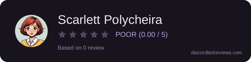 Rating widget preview for Scarlett Polycheira