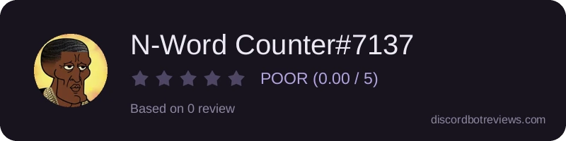 Rating widget preview for N-Word Counter#7137