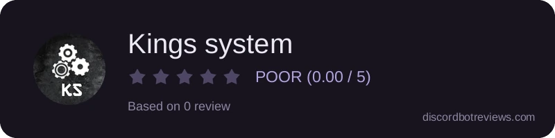 Rating widget preview for Kings system
