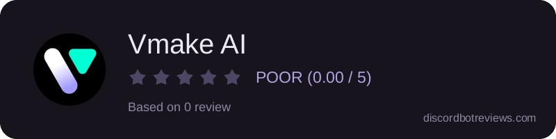 Rating widget preview for Vmake AI
