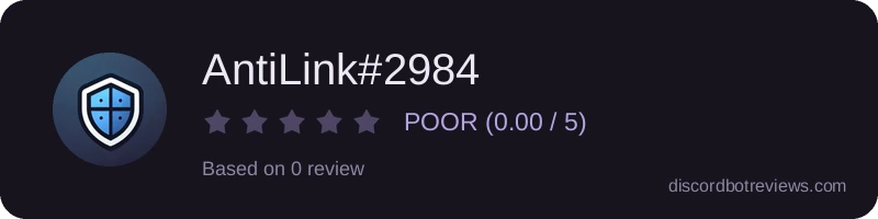 Rating widget preview for AntiLink#2984
