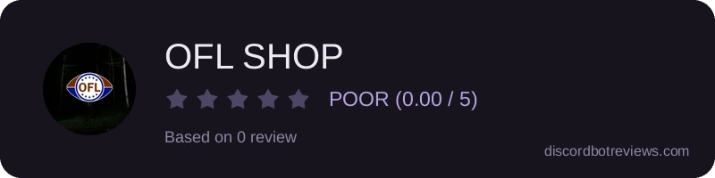 Rating widget preview for OFL SHOP