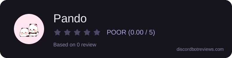 Rating widget preview for Pando