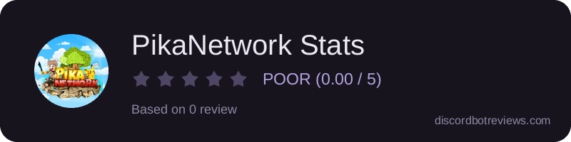 Rating widget preview for PikaNetwork Stats