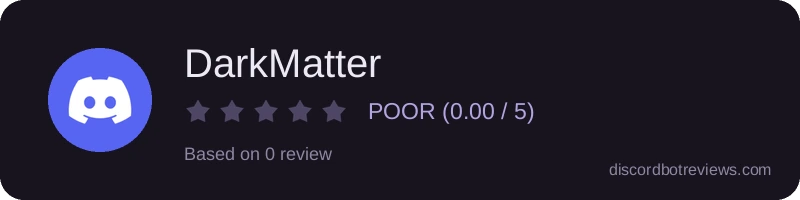 Rating widget preview for DarkMatter
