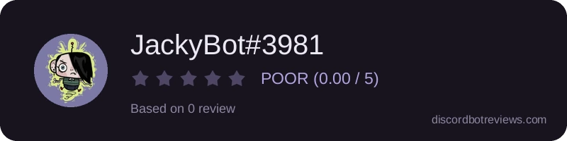 Rating widget preview for JackyBot#3981
