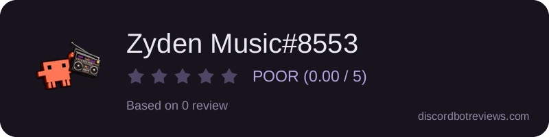 Rating widget preview for Zyden Music#8553