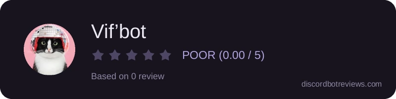 Rating widget preview for Vif’bot