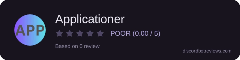 Rating widget preview for Applicationer