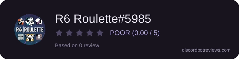 Rating widget preview for R6 Roulette#5985