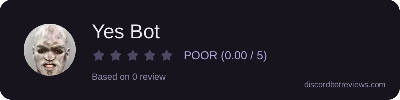 Rating banner for Yes Bot