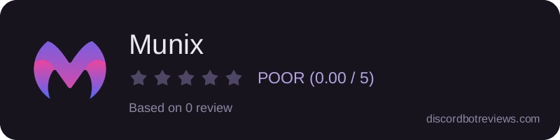 Rating widget preview for Munix