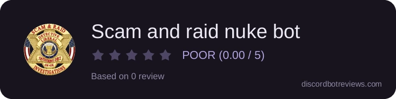 Rating widget preview for Scam and raid nuke bot