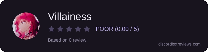 Rating widget preview for Villainess