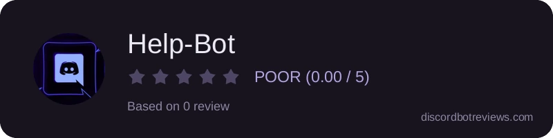 Rating widget preview for Help-Bot