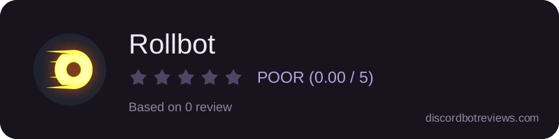 Rating widget preview for Rollbot