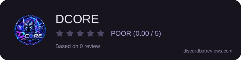 Rating widget preview for DCORE