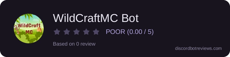 Rating widget preview for WildCraftMC Bot