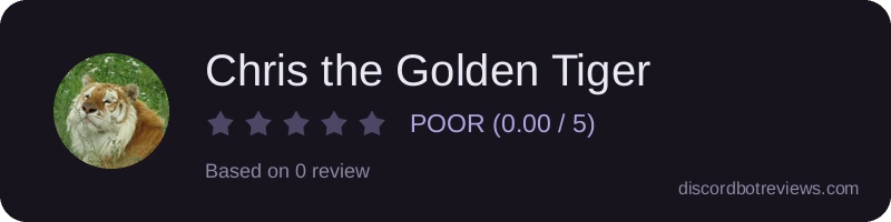 Rating widget preview for Chris the Golden Tiger