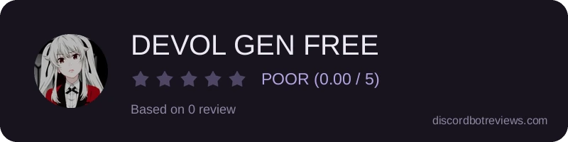 Rating widget preview for DEVOL GEN FREE