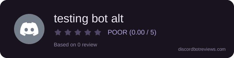 Rating widget preview for testing bot alt