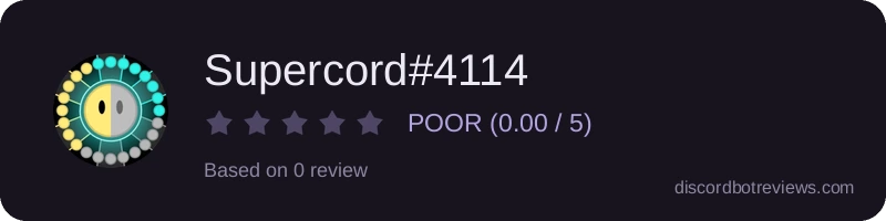 Rating widget preview for Supercord#4114