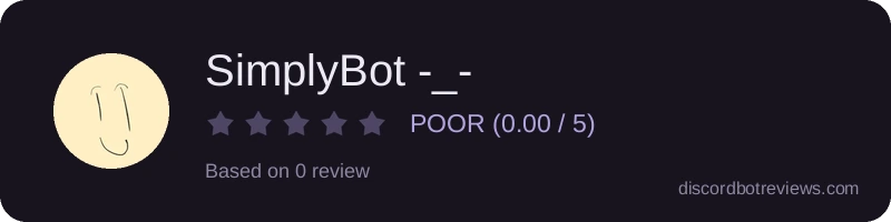 Rating widget preview for SimplyBot -_-