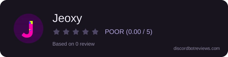 Rating widget preview for Jeoxy