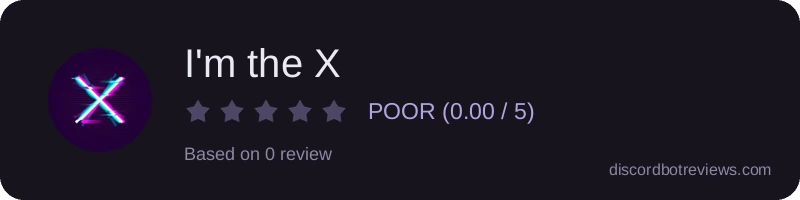 Rating widget preview for I'm the X