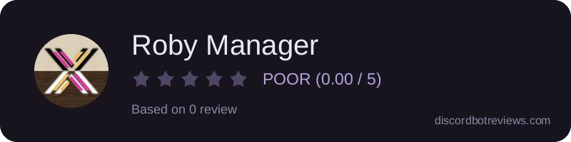 Rating widget preview for Roby Manager