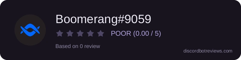 Rating widget preview for Boomerang#9059